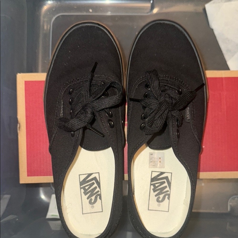 Vans Black Canvas Sneakers